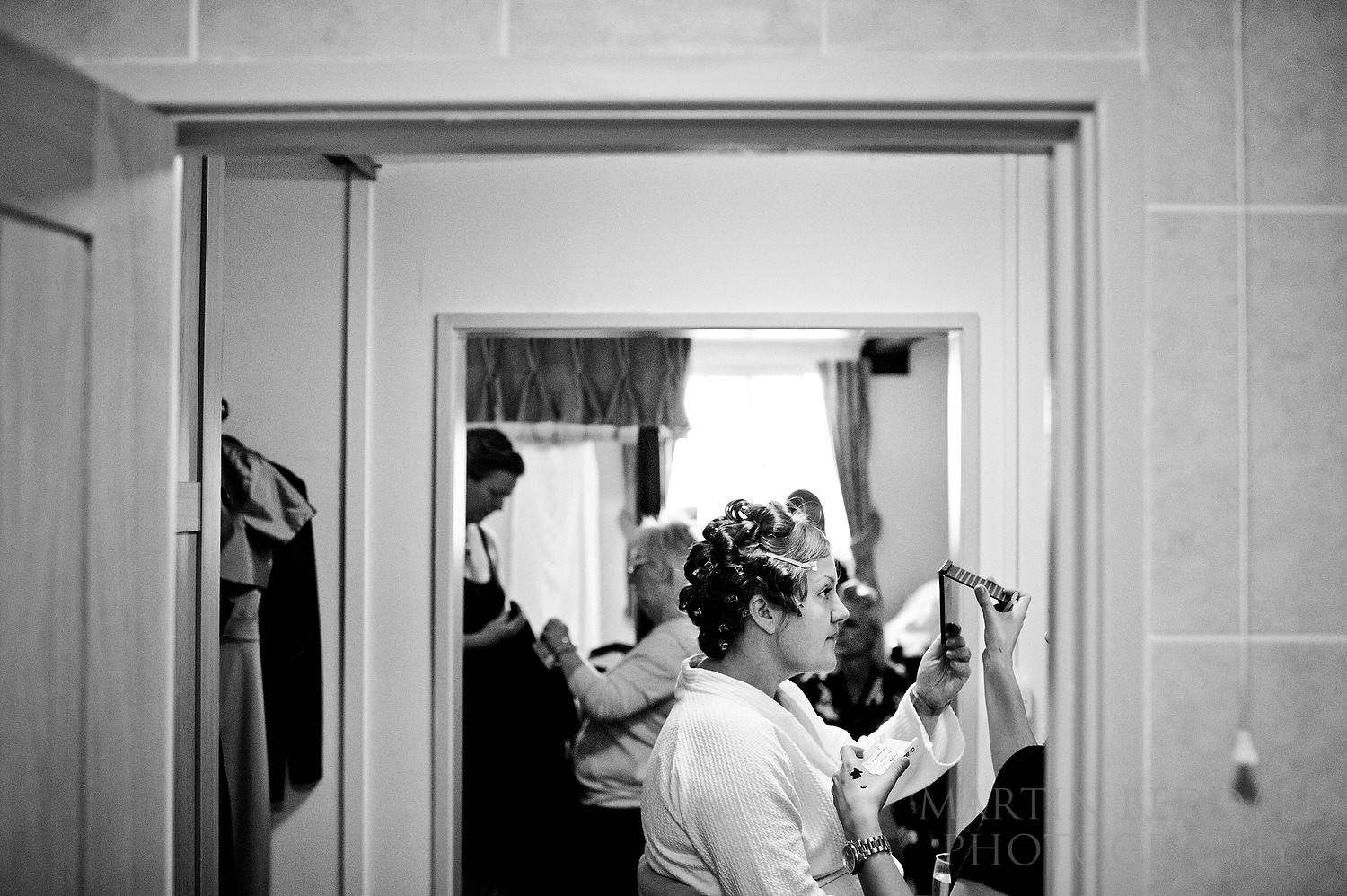 Bride getting ready at Bisham Abbey