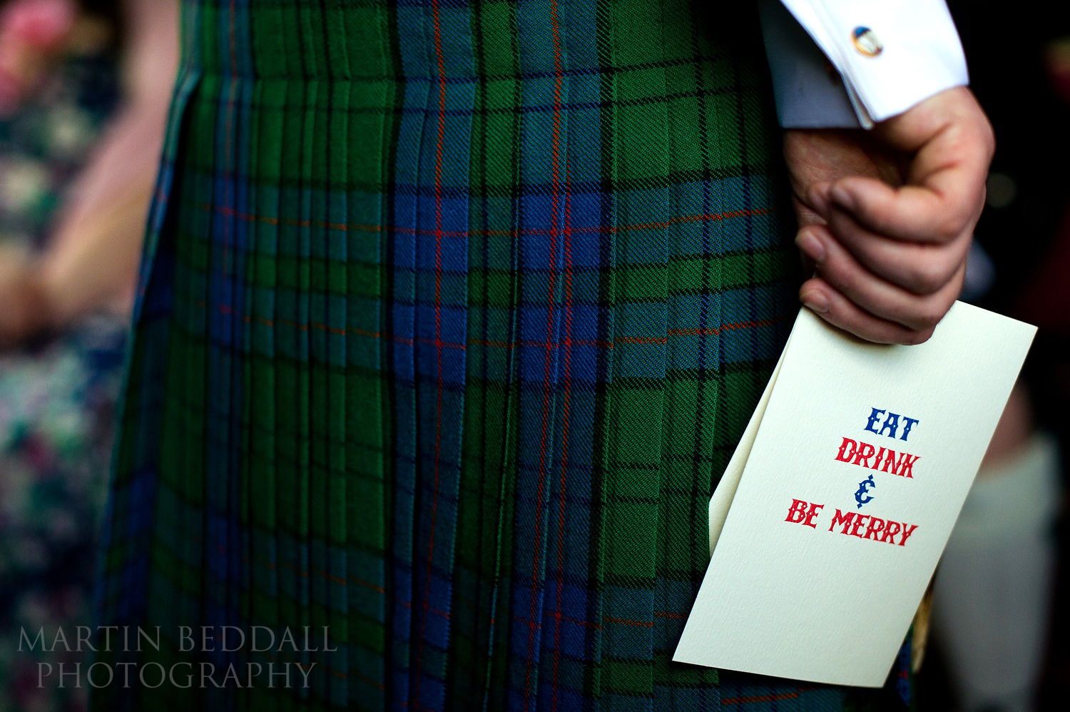 Service sheet with a message