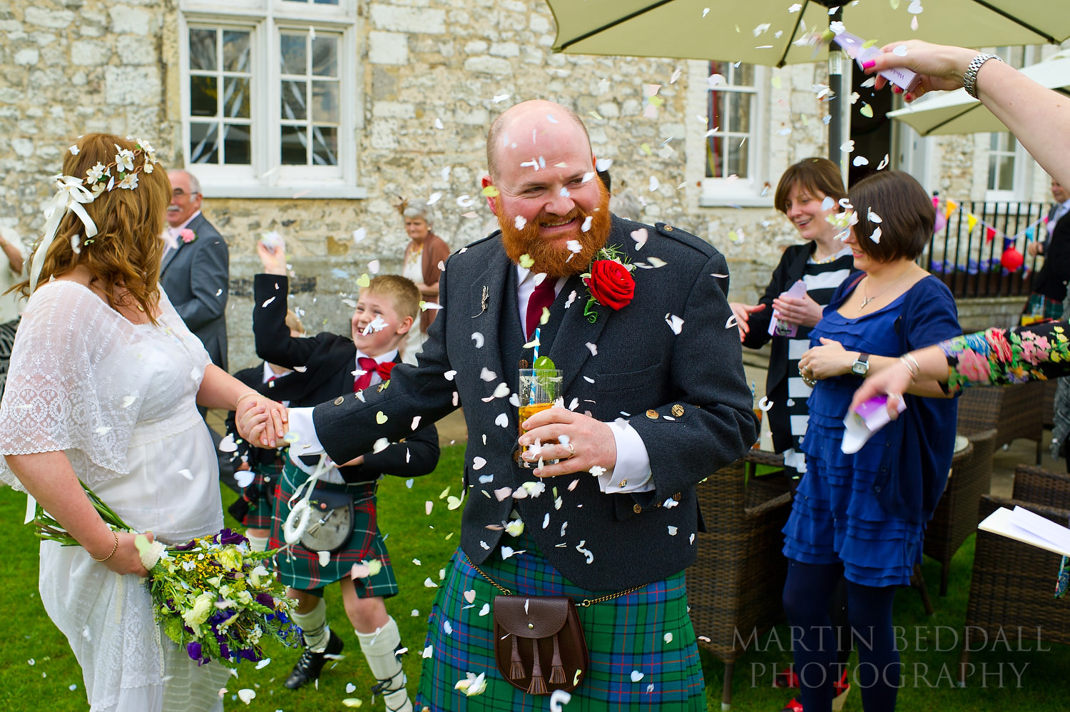 Bisham Abbey wedding confetti