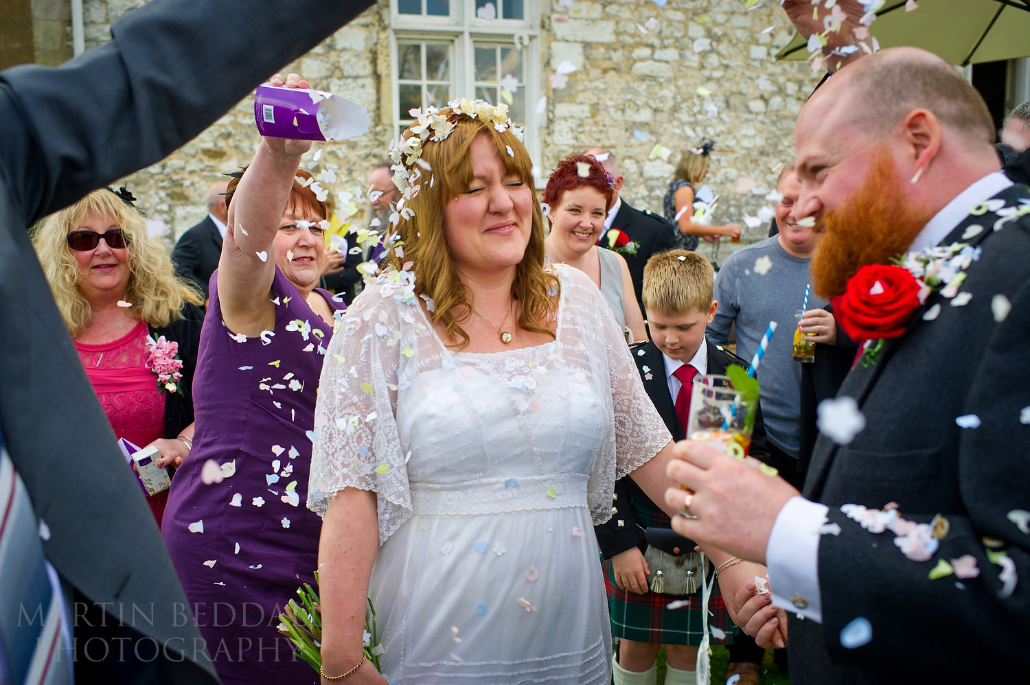 Bisham Abbey wedding confetti