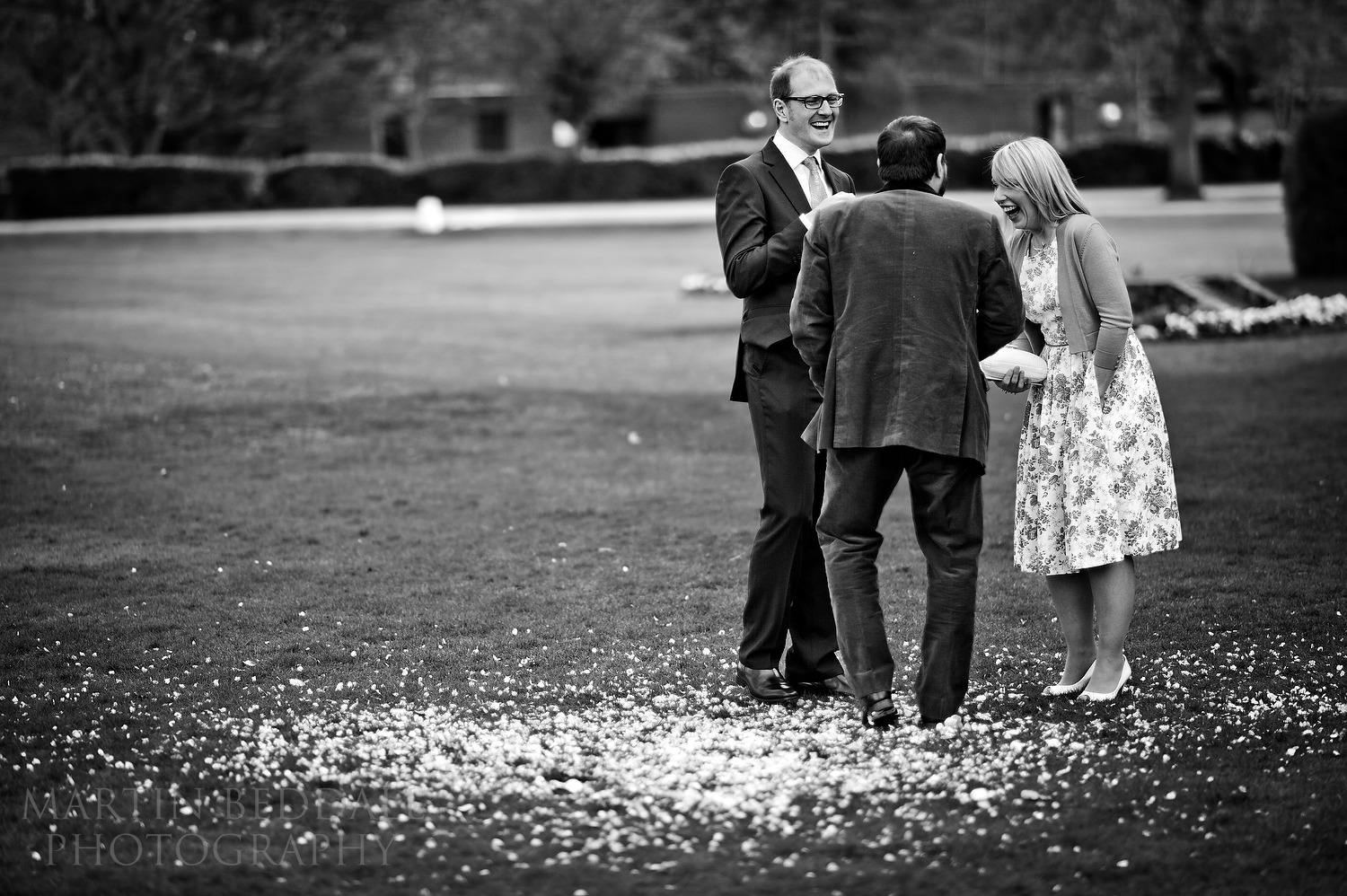 Standing in the confetti