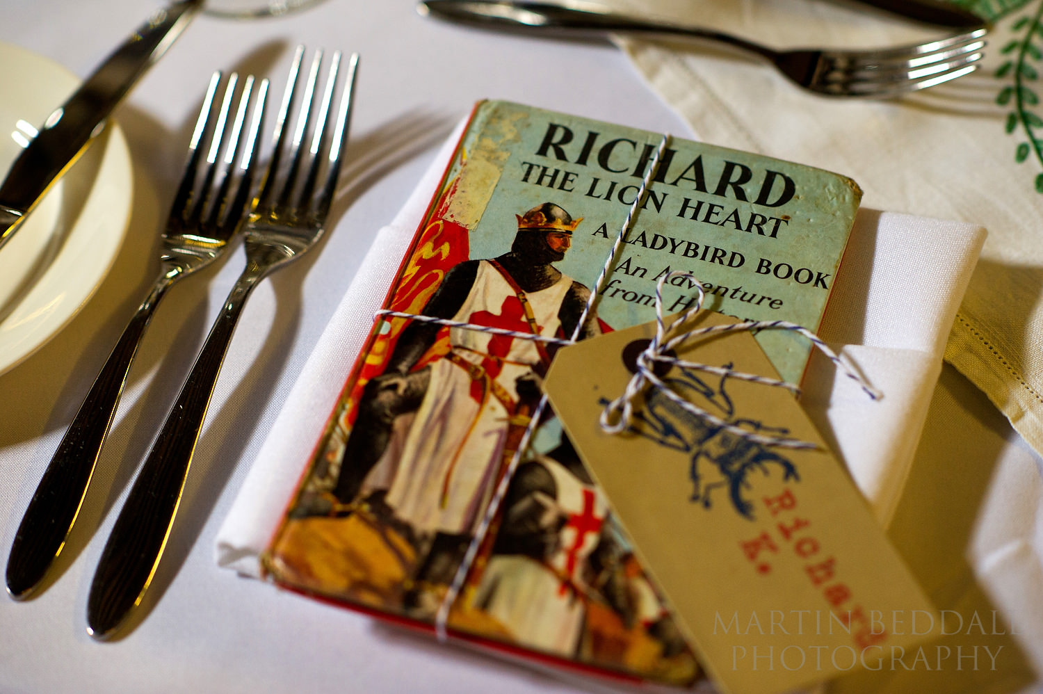 Ladybird book wedding table place settings