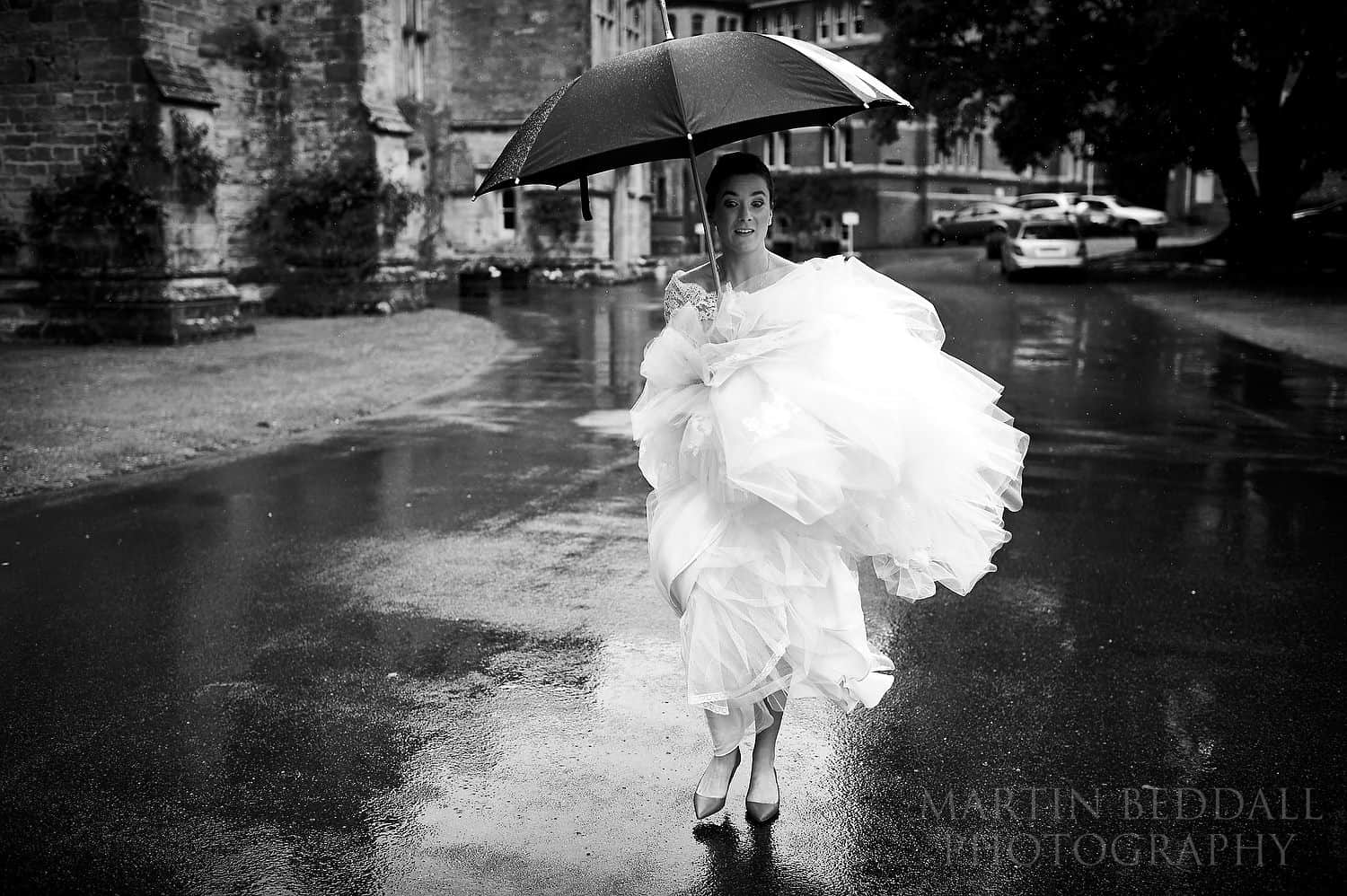 Wet wedding day