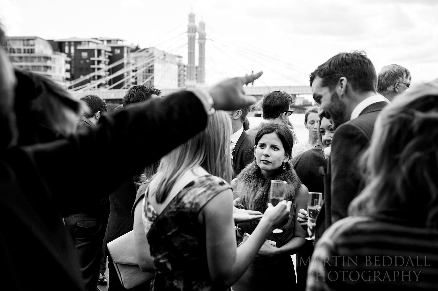 Wedding reception on the Thames