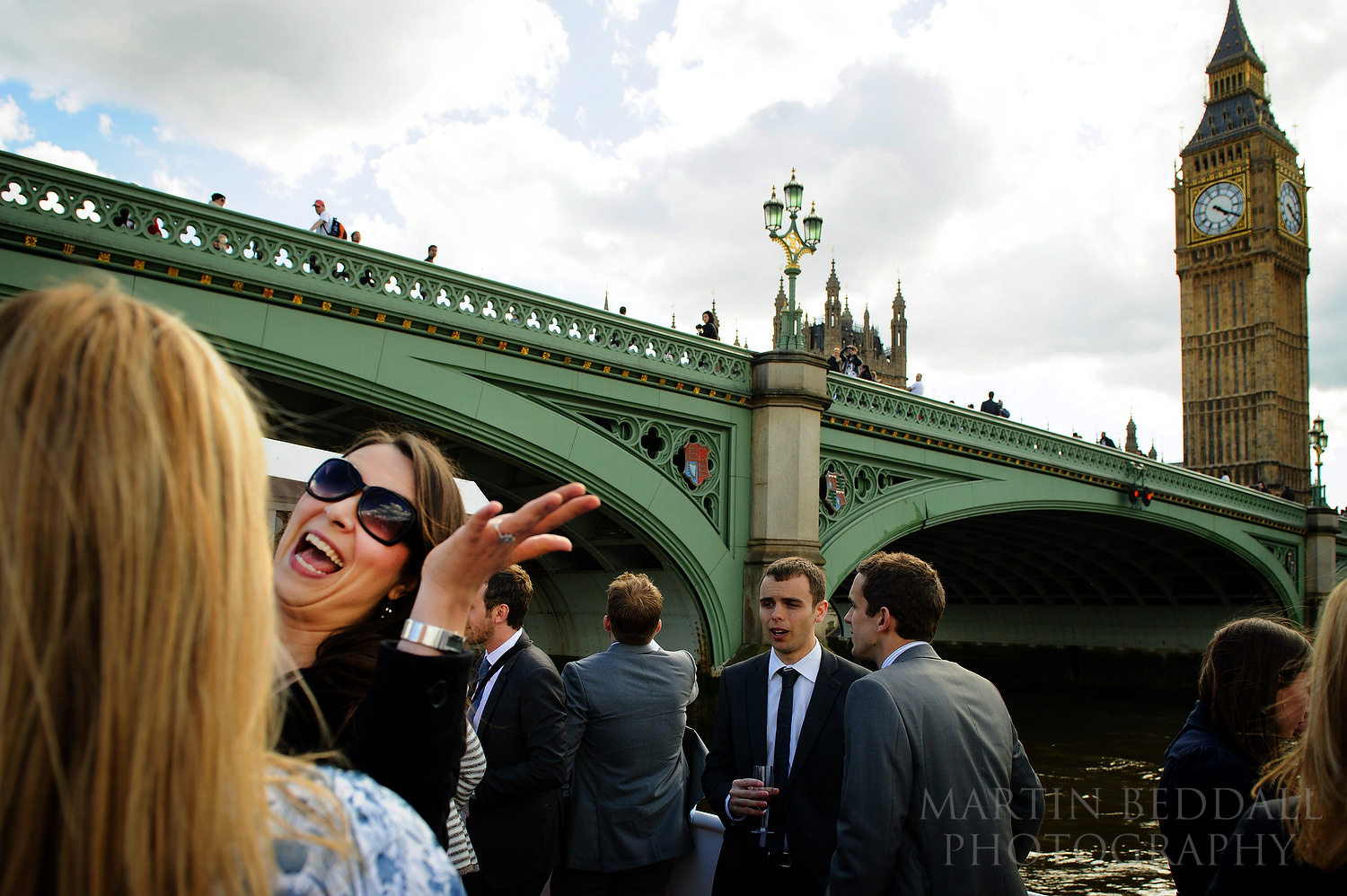 Wedding reception on the river Thames