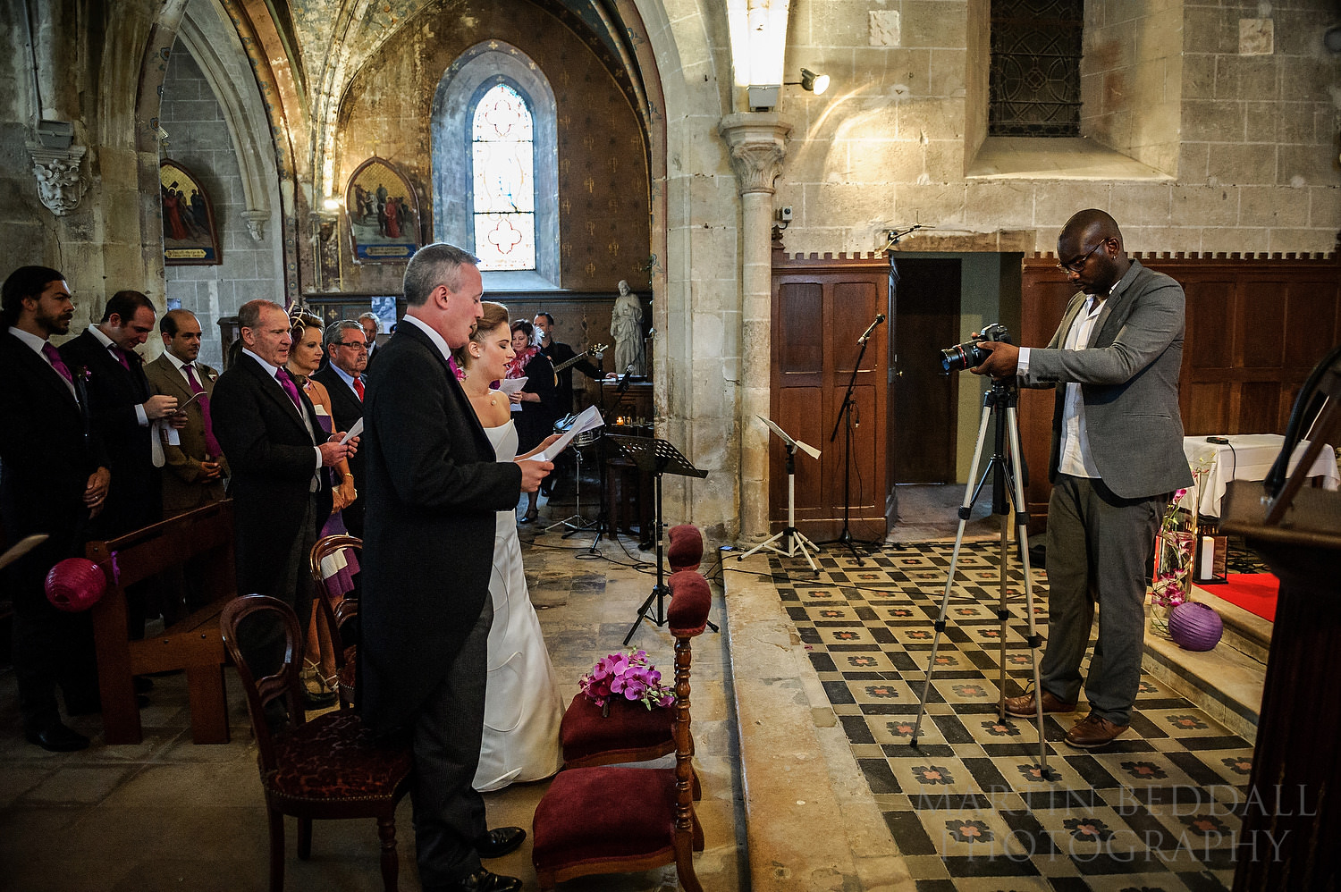 Unique place to stand for French videographer