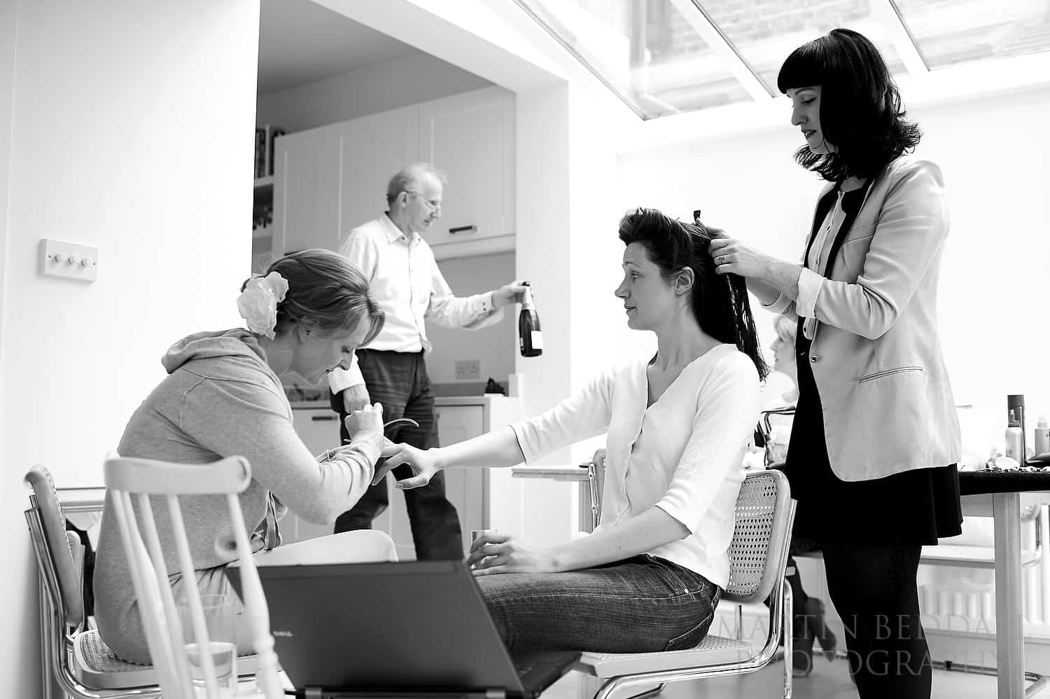 Bride getting ready