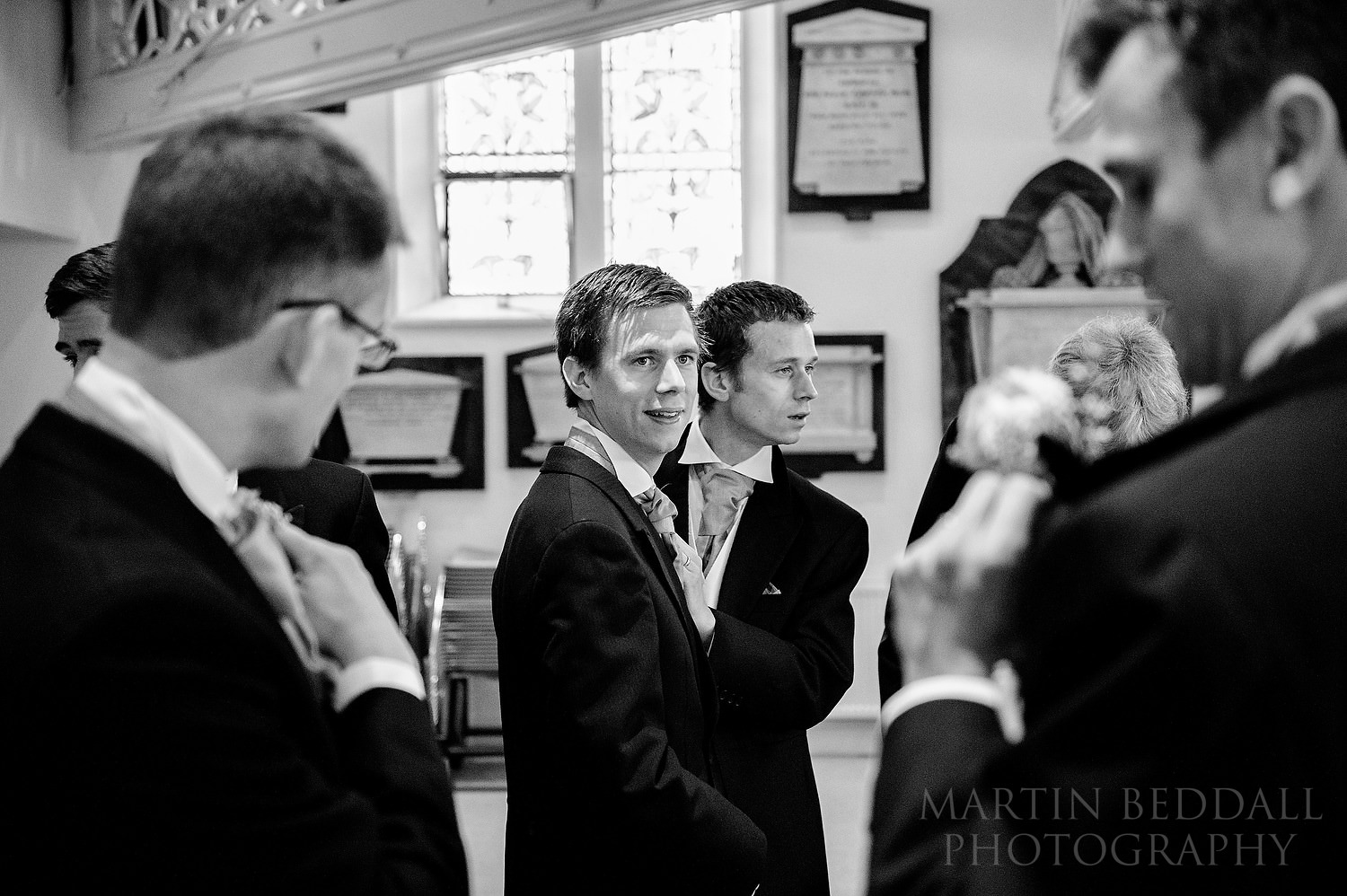 Groom in the church