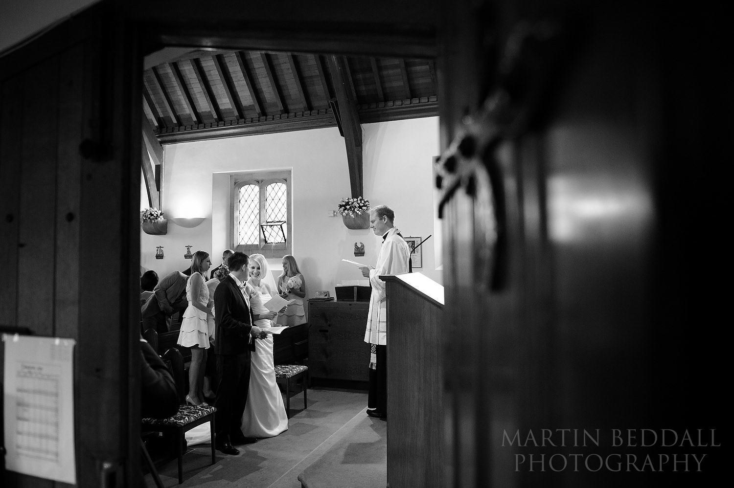 Wedding ceremony in Woodstock church