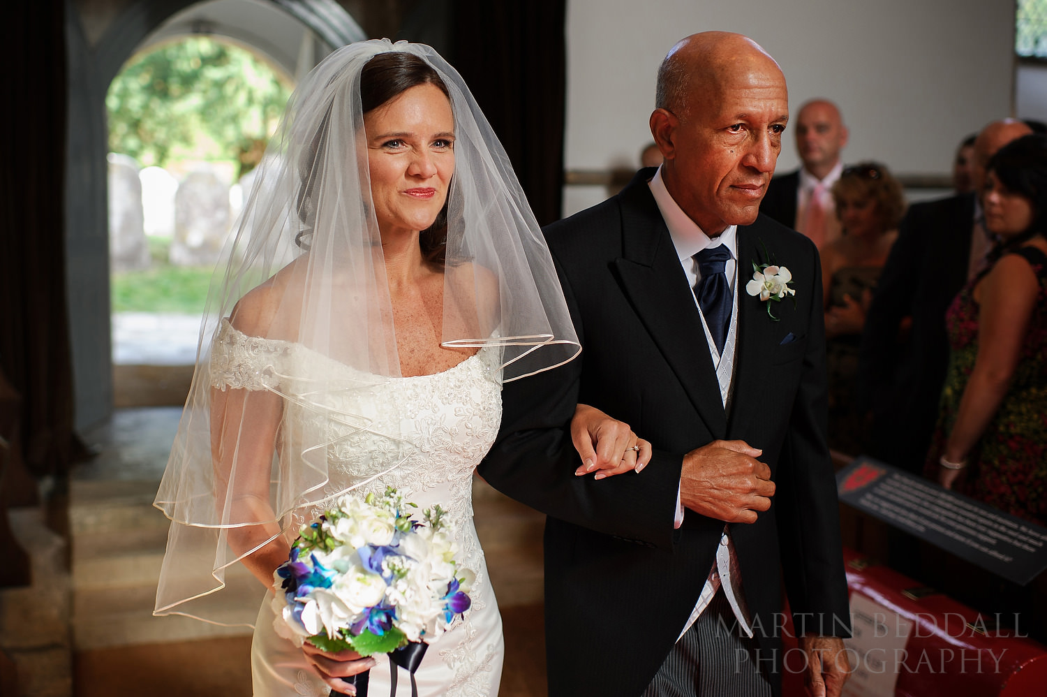 Bride enters the church
