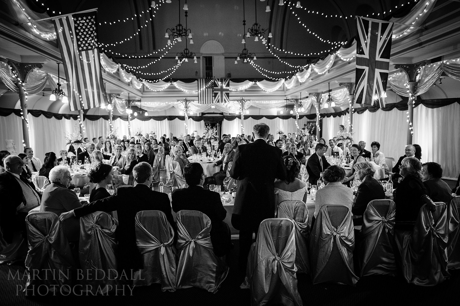 Royal Victoria Country Park wedding reception meal