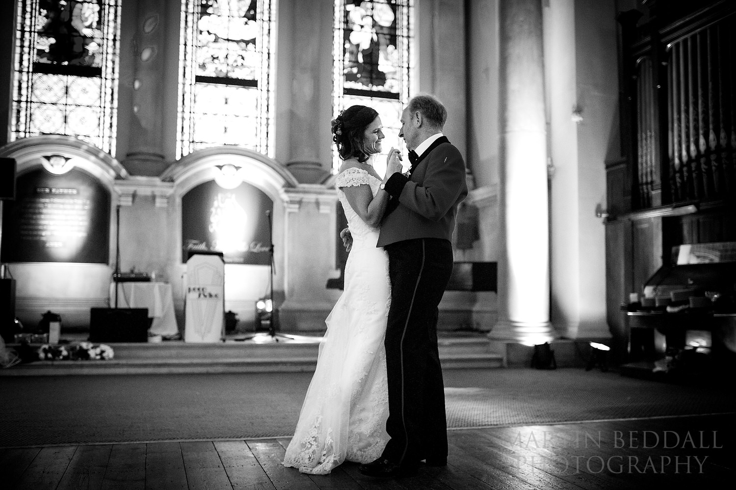 First dance, groom in dress uniform