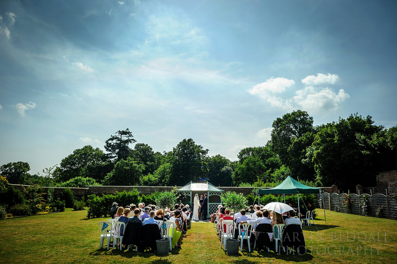 Wadhurst Castle open air wedding ceremony