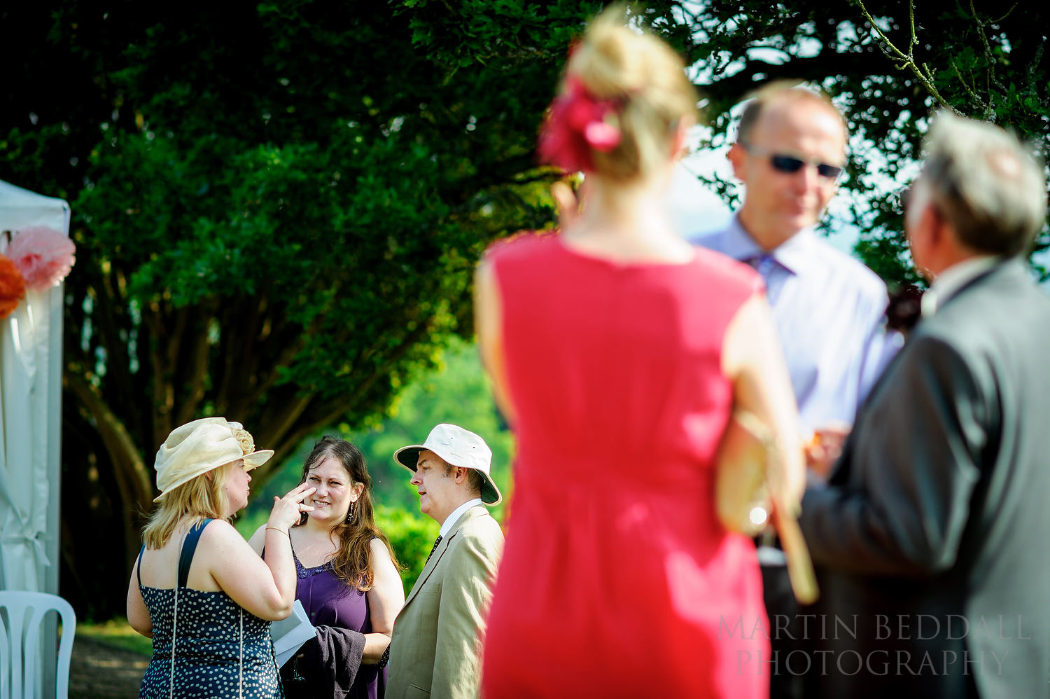 Wedding guests at Wadhurst Castle