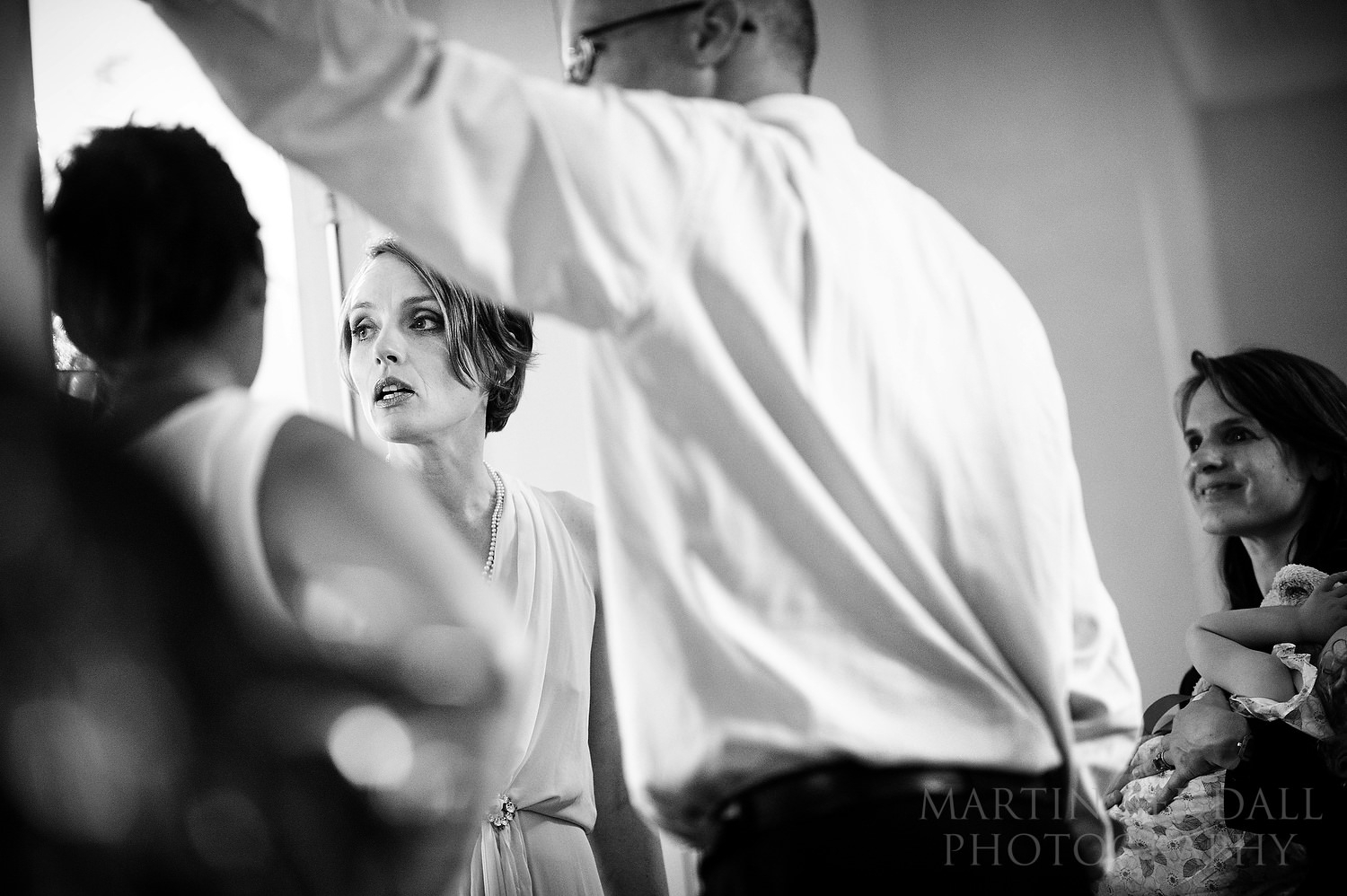 Bride with guests