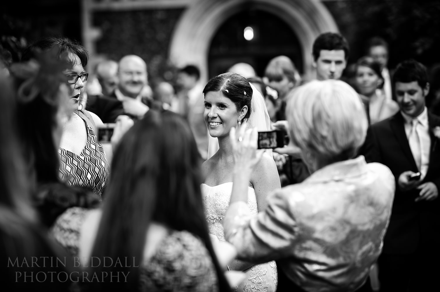 Surrounding the bride