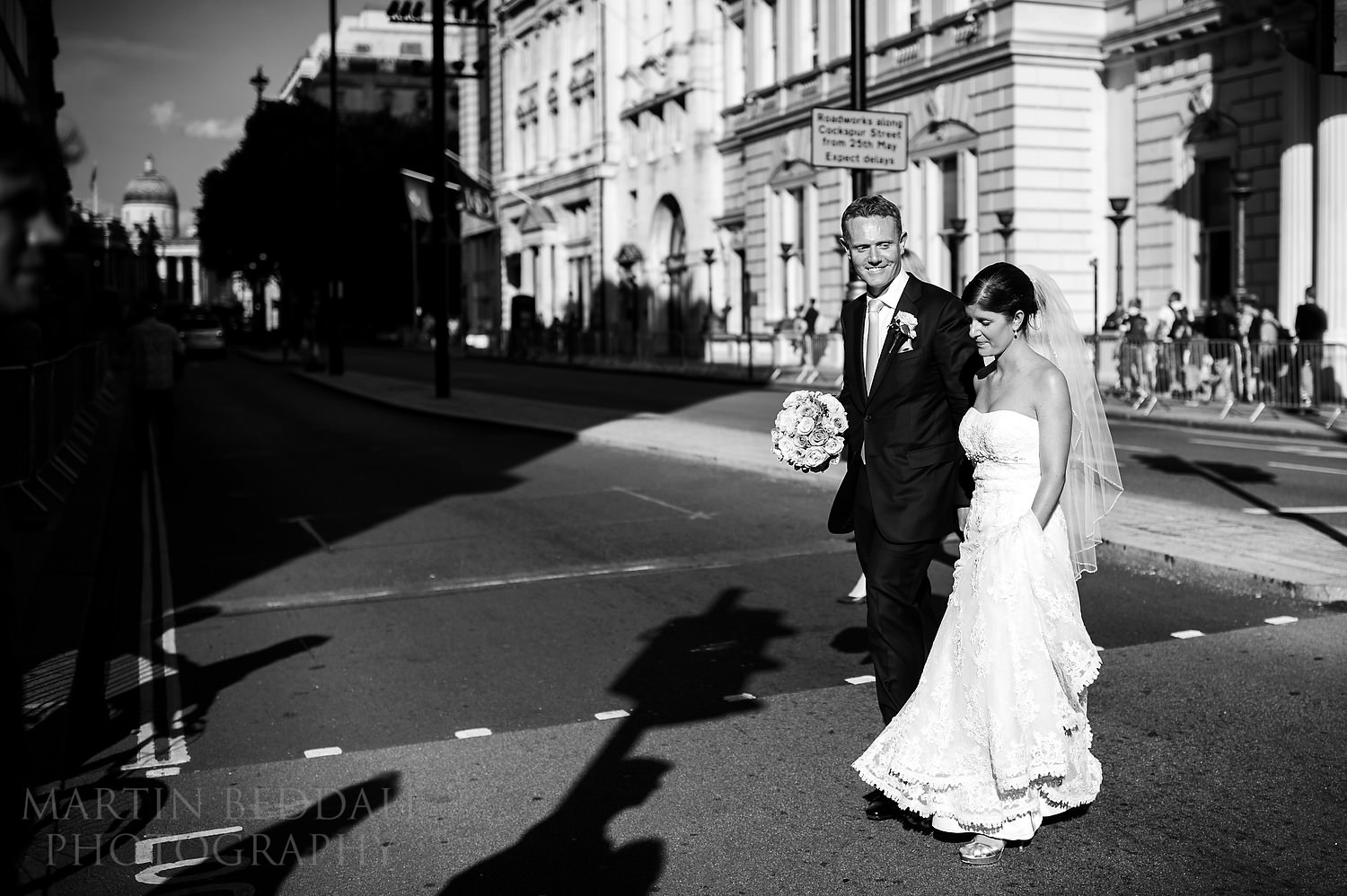 London wedding bride and groom