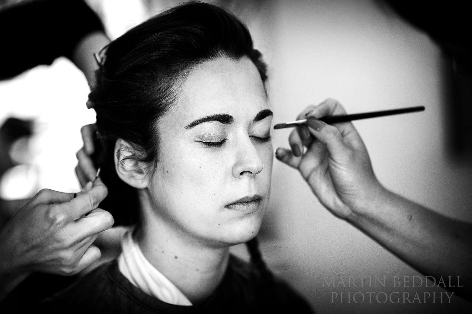 Bride getting ready