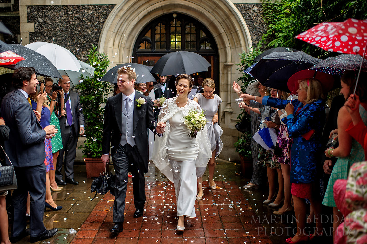 Confetti at St Bartholomew the Great Church in London