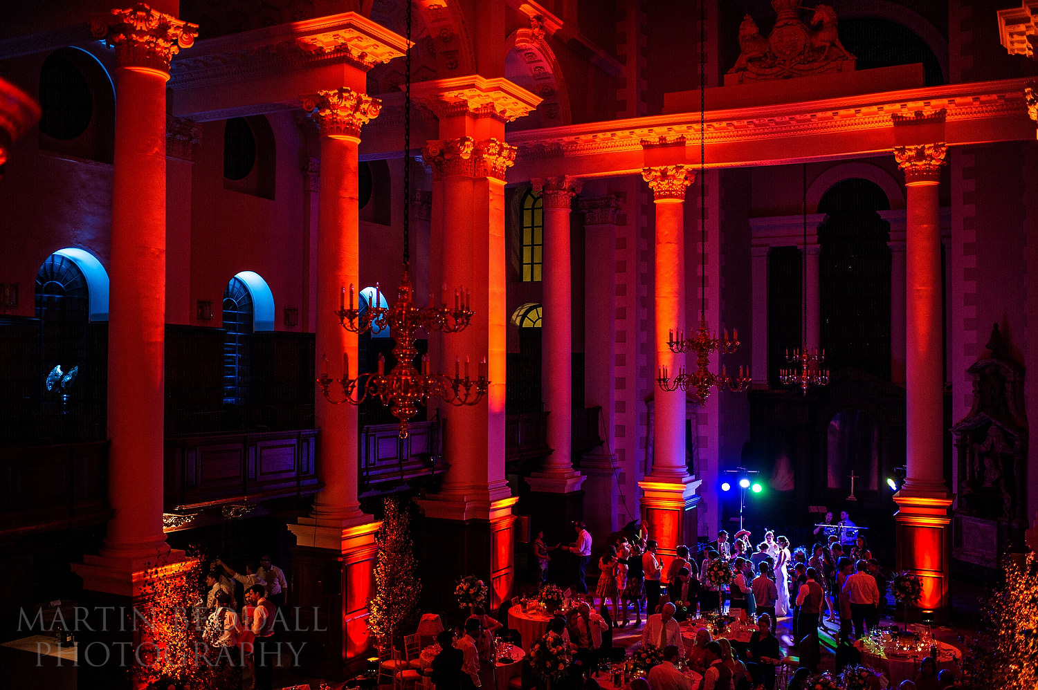 Wedding reception in Christ Church in Spitalfields