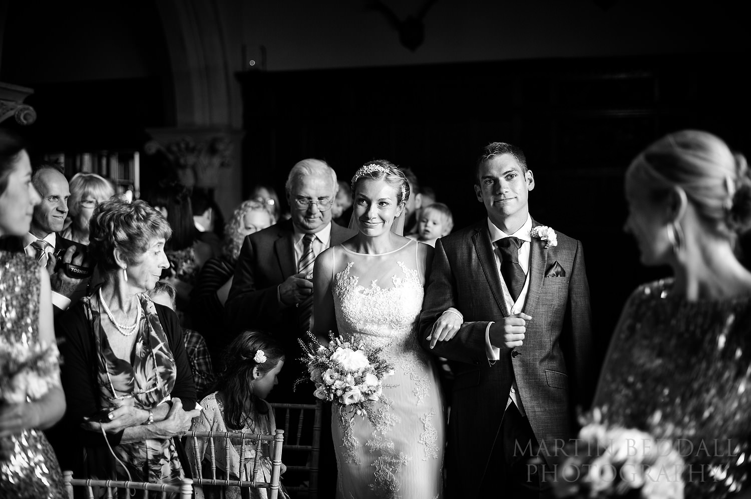 Bride walks down the aisle with her brother
