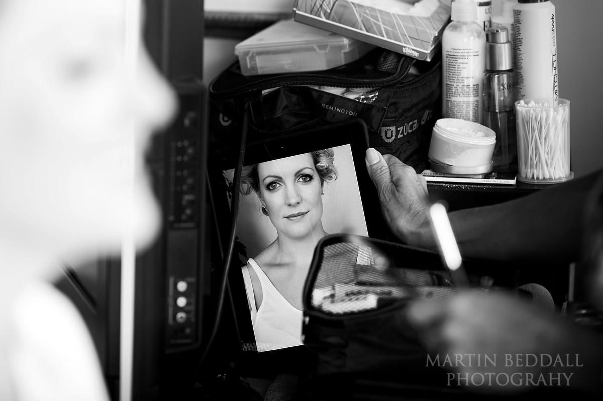 Makeup set on ipad