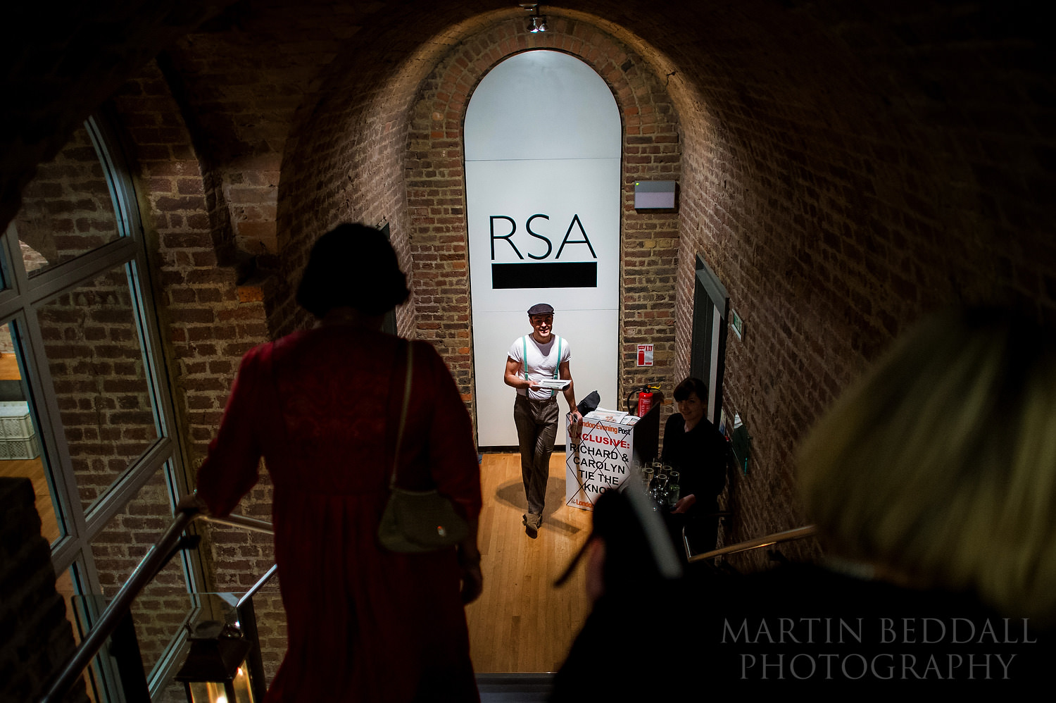 Newspaper seller at The RSA