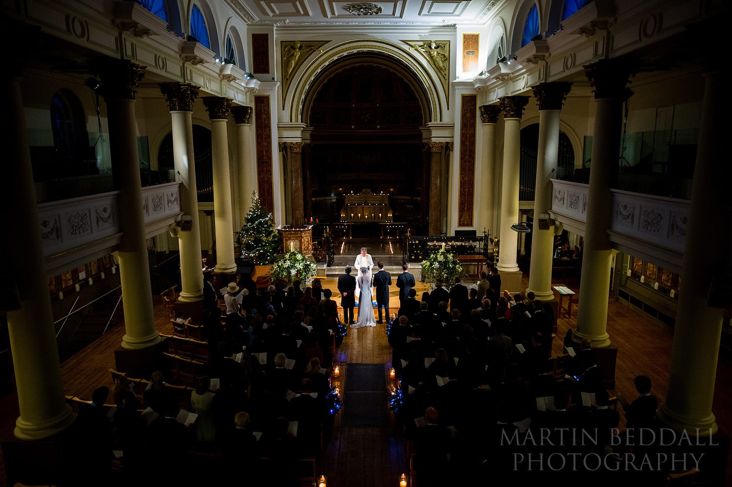 Candlelit wedding photography