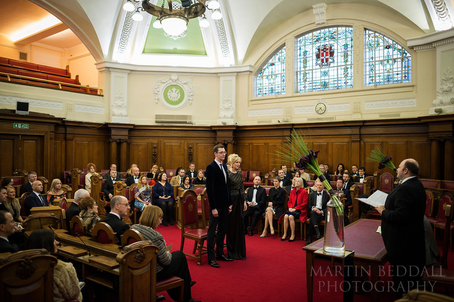 Council chamber wedding ceremony in Islington