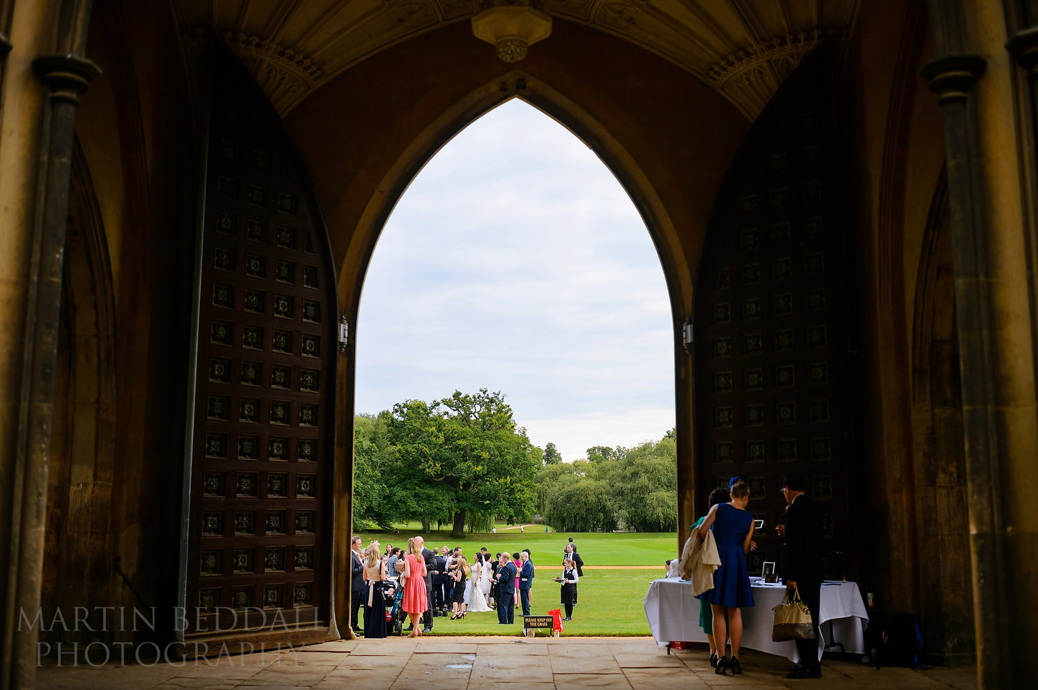 Wedding reception at St John's College in Cambridge
