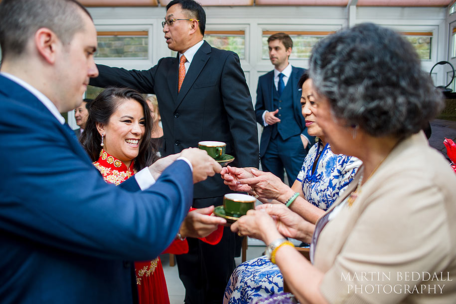 Chinese tea ceremony at a wedding