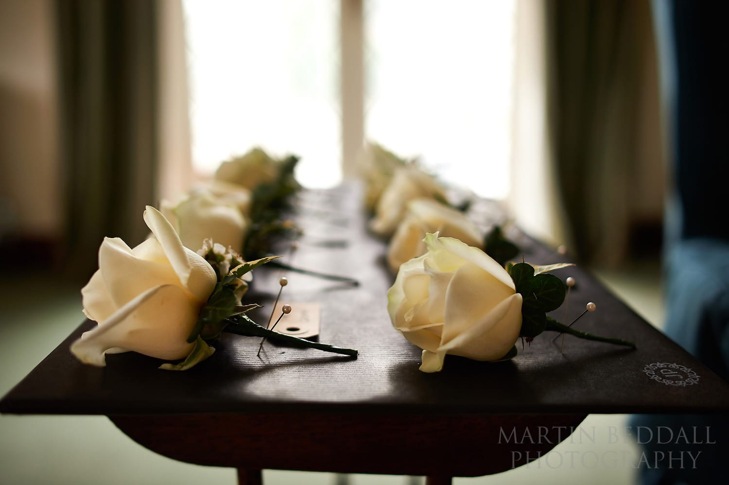 Buttonholes on the table