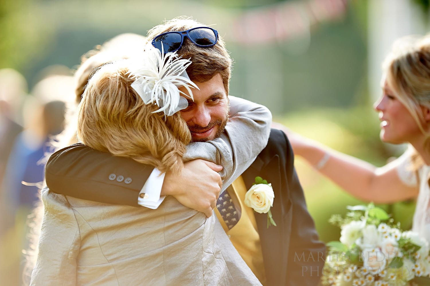 hug for the groom