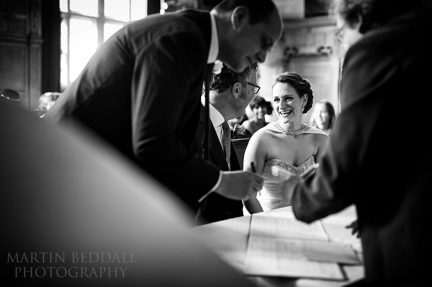 Signing the register