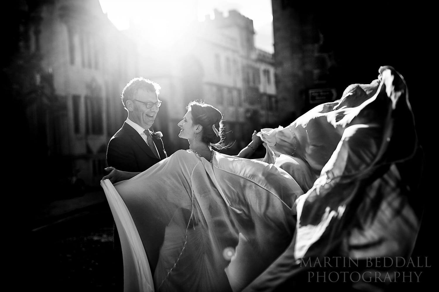 Couple portrait at Oxford Town Hall wedding