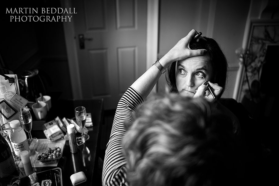 Bride gets ready at Gorse Hill