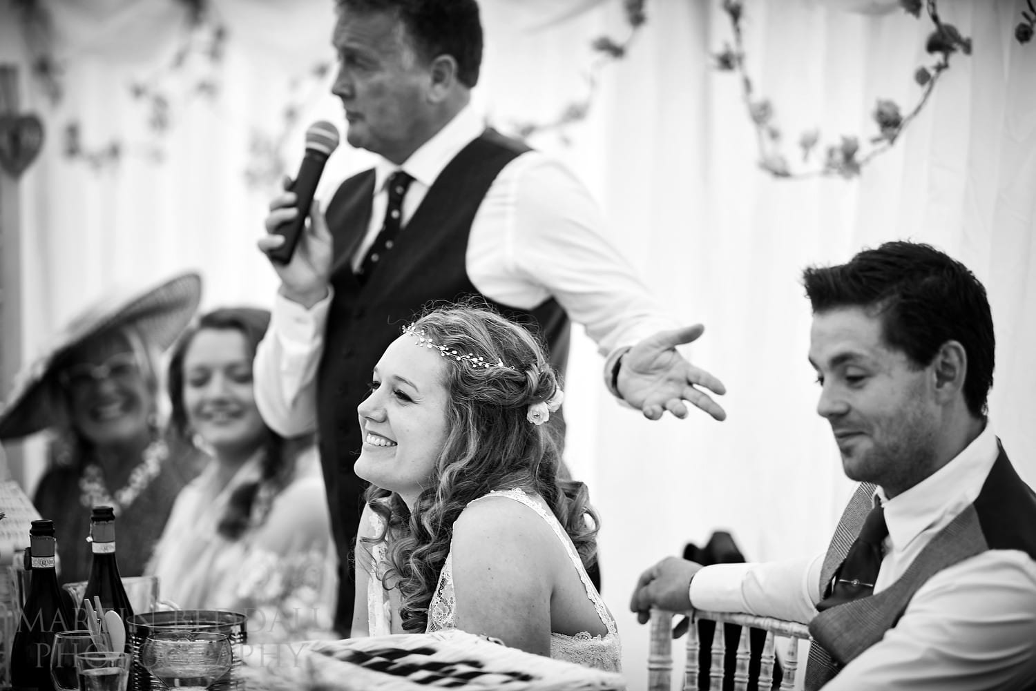 Wedding speeches at a Yorkshire wedding