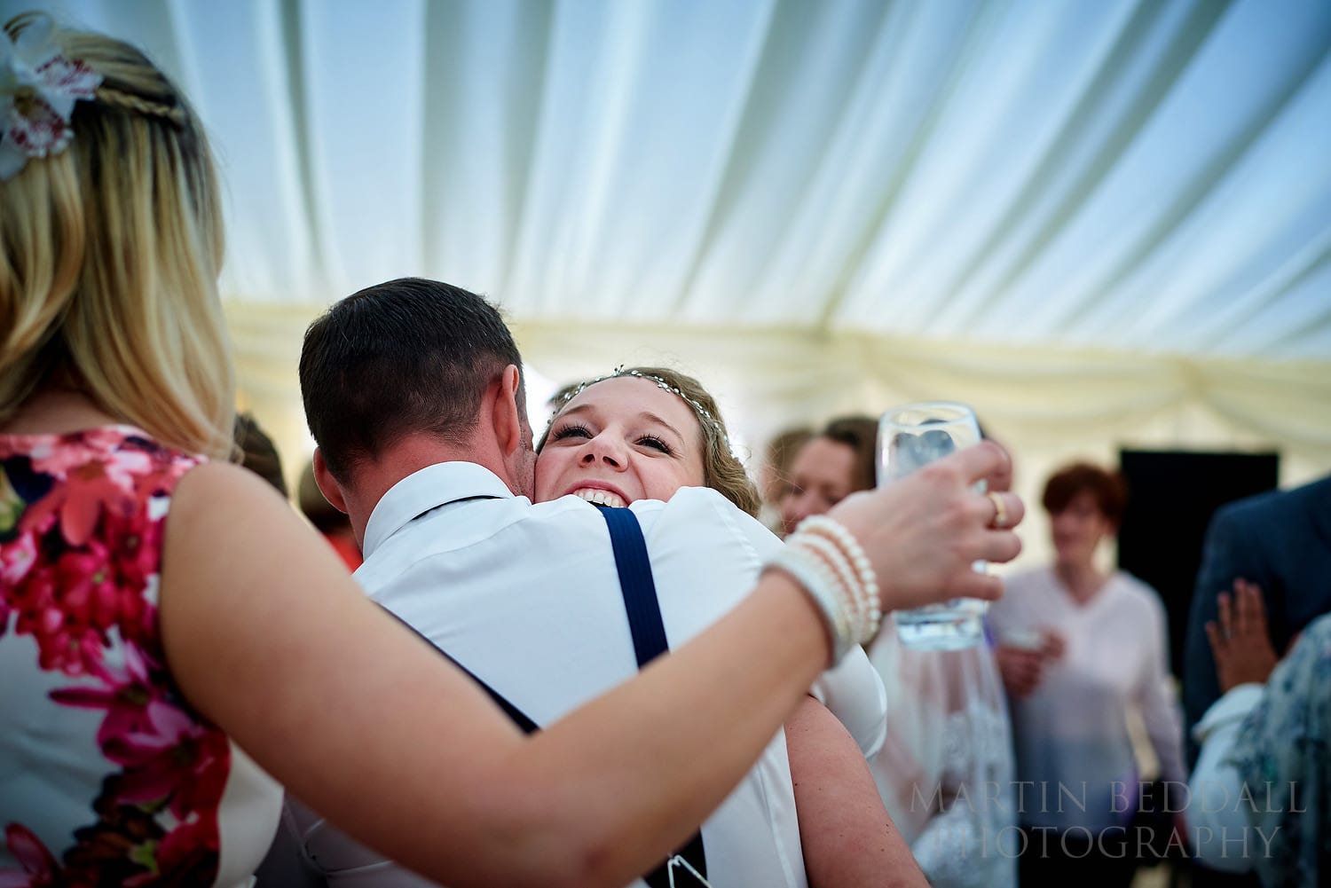 Hugs for the bride