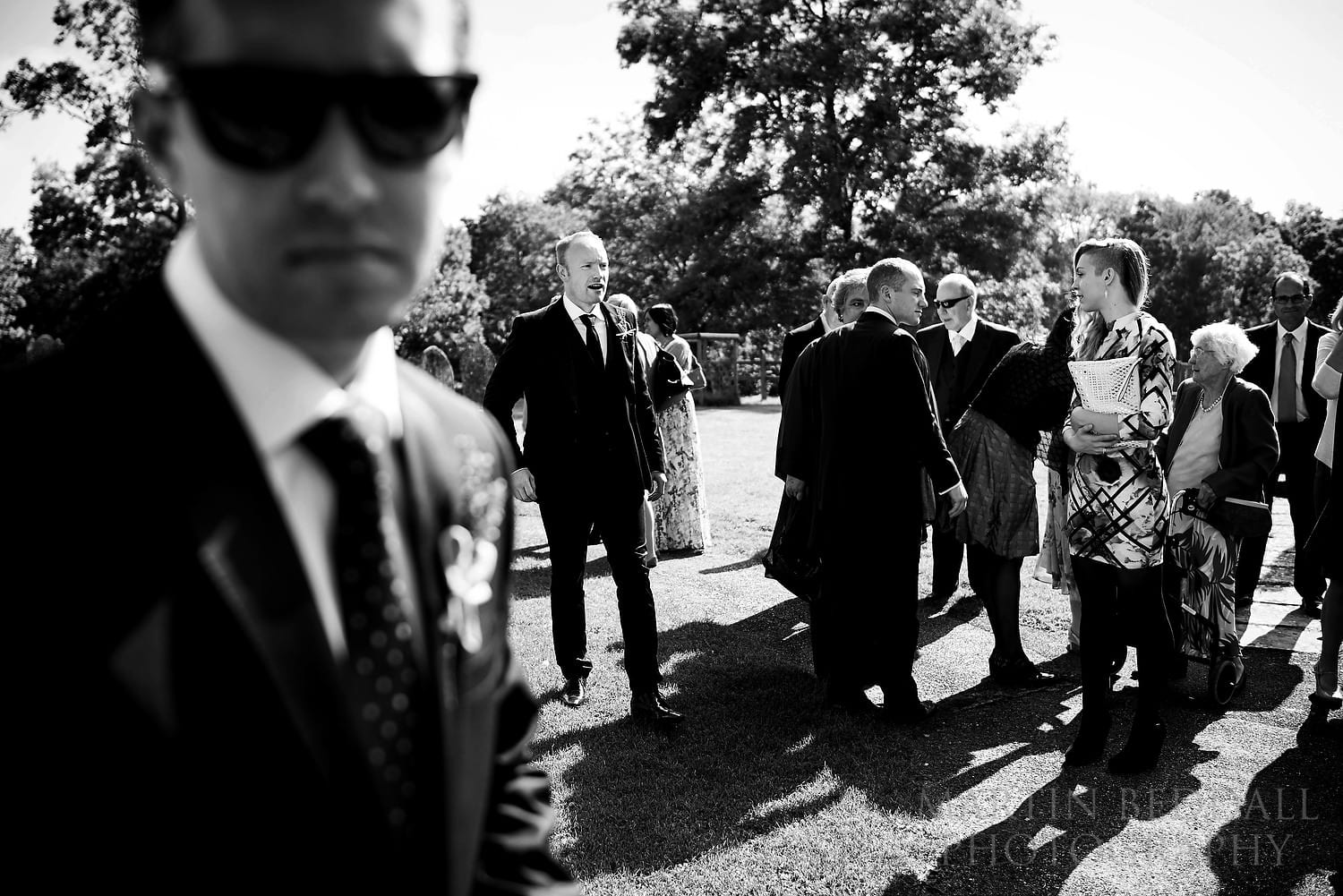 Groom outside the church