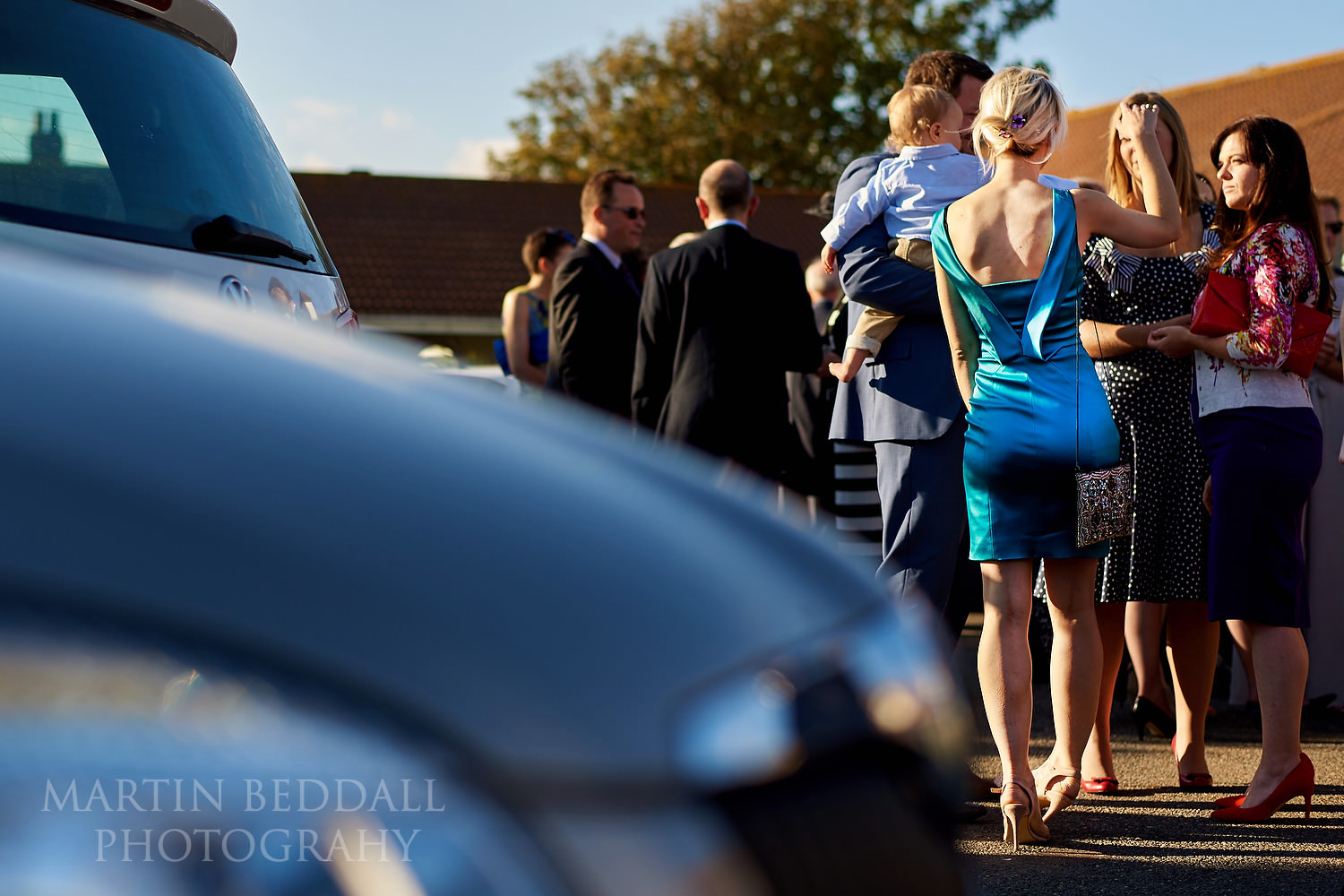 Wedding reception in the Gallivant car park