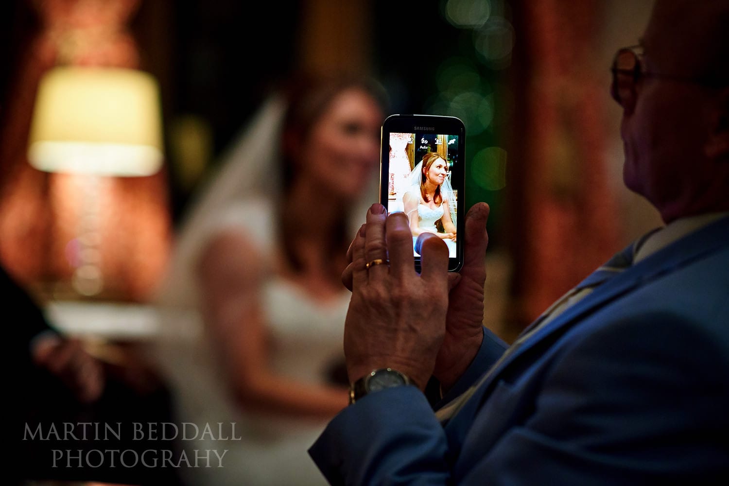 Capturing a picture of the bride