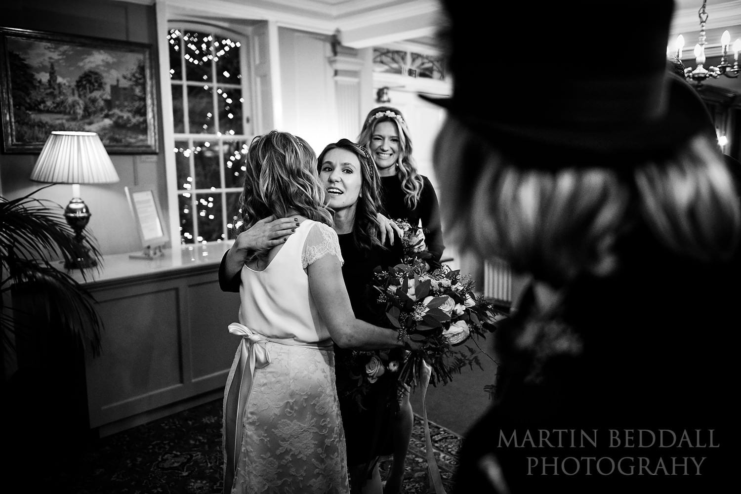 Greeting the bride and groom after the ceremony at Burgh House