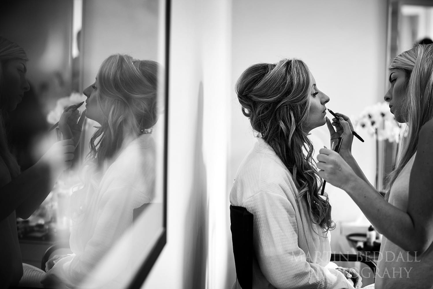 Bridal makeup at Braxted Park