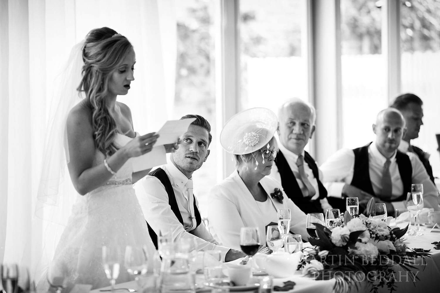 Wedding speeches at Braxted Park wedding