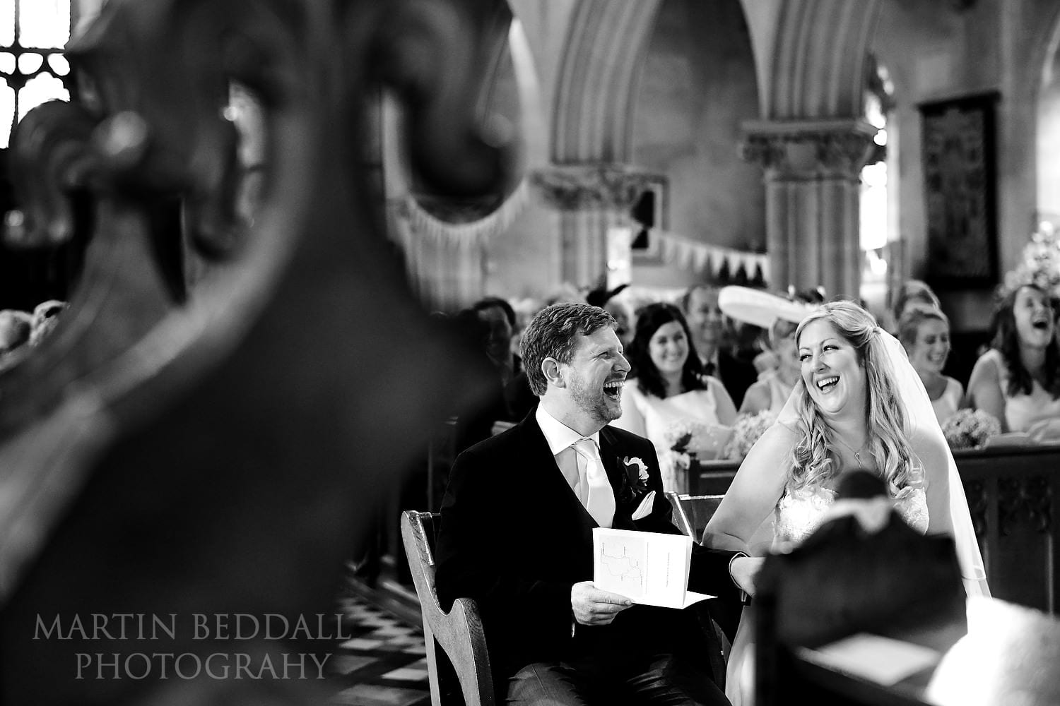 Laughter during the wedding ceremony