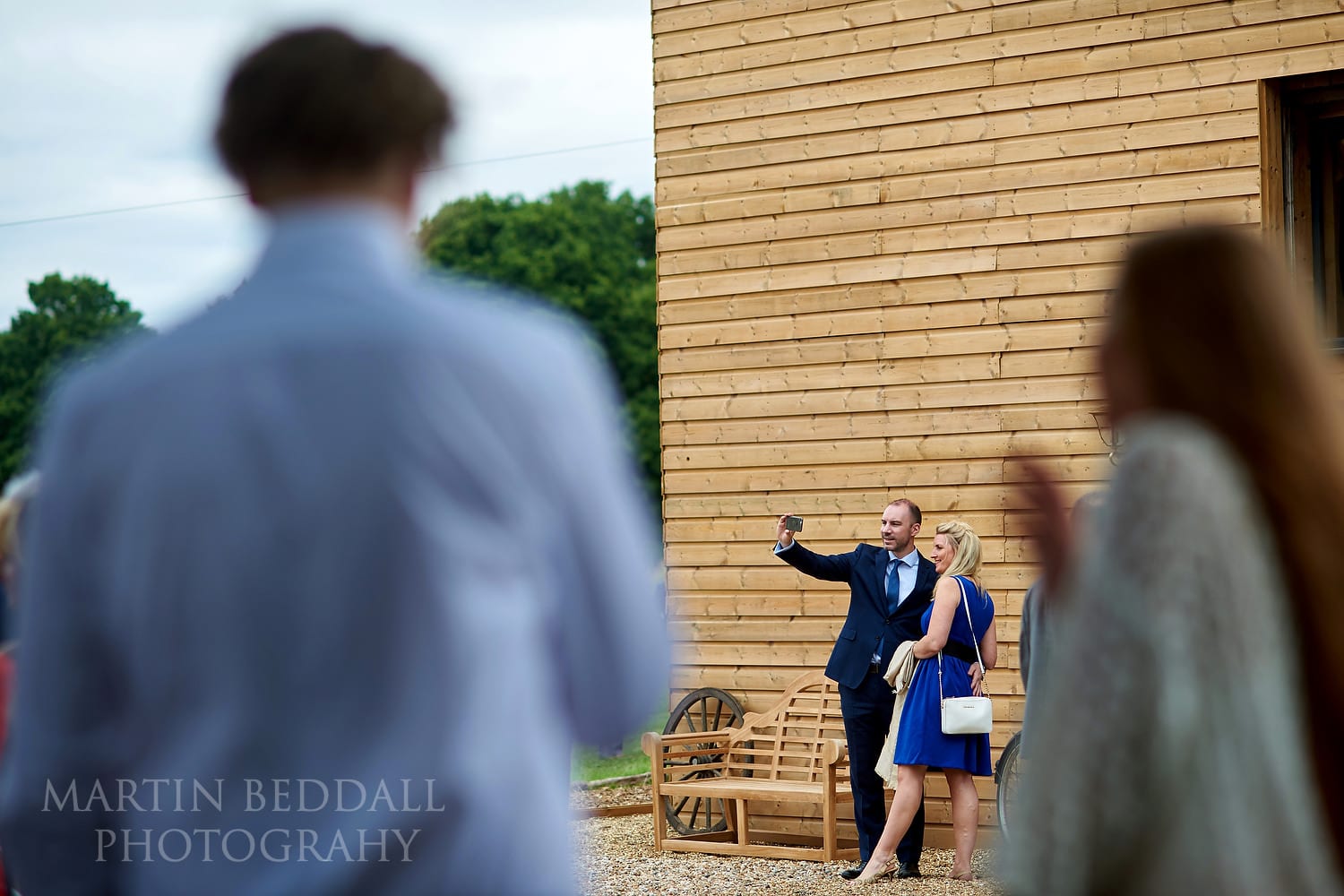 Wedding guest selfie at Chafford Park wedding