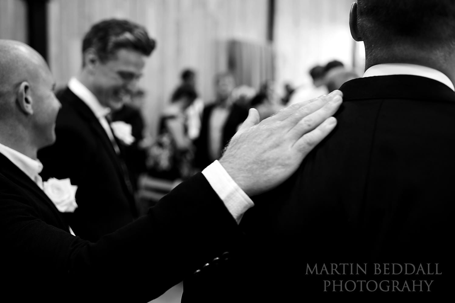 Encouragement for the groom ahead of the wedding ceremony
