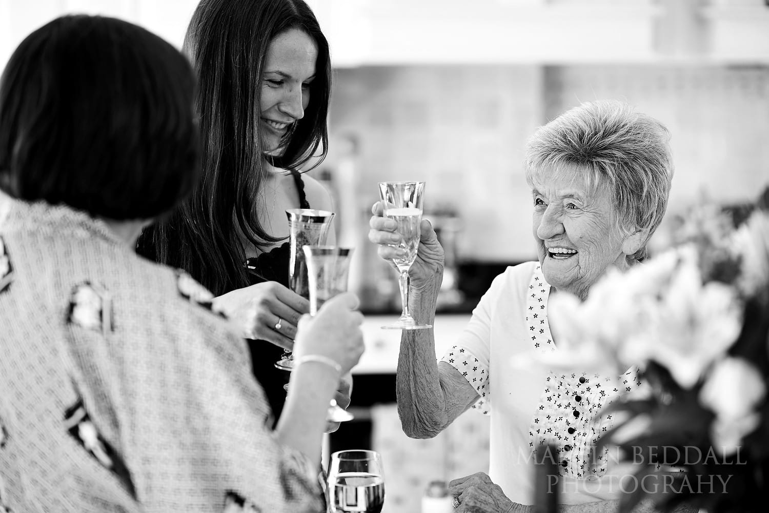 Drink with her grandmother