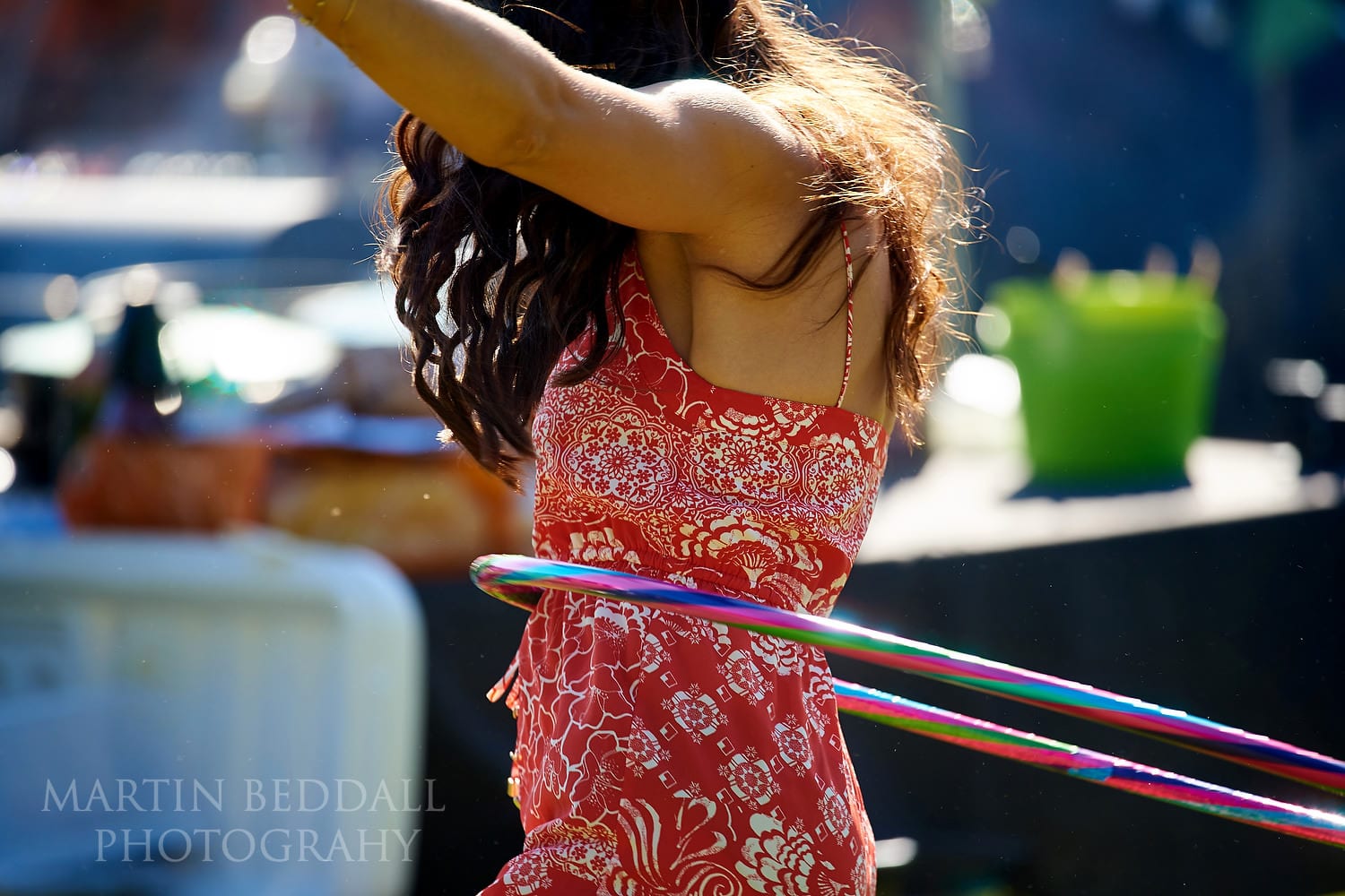 Festival style wedding hula hoops