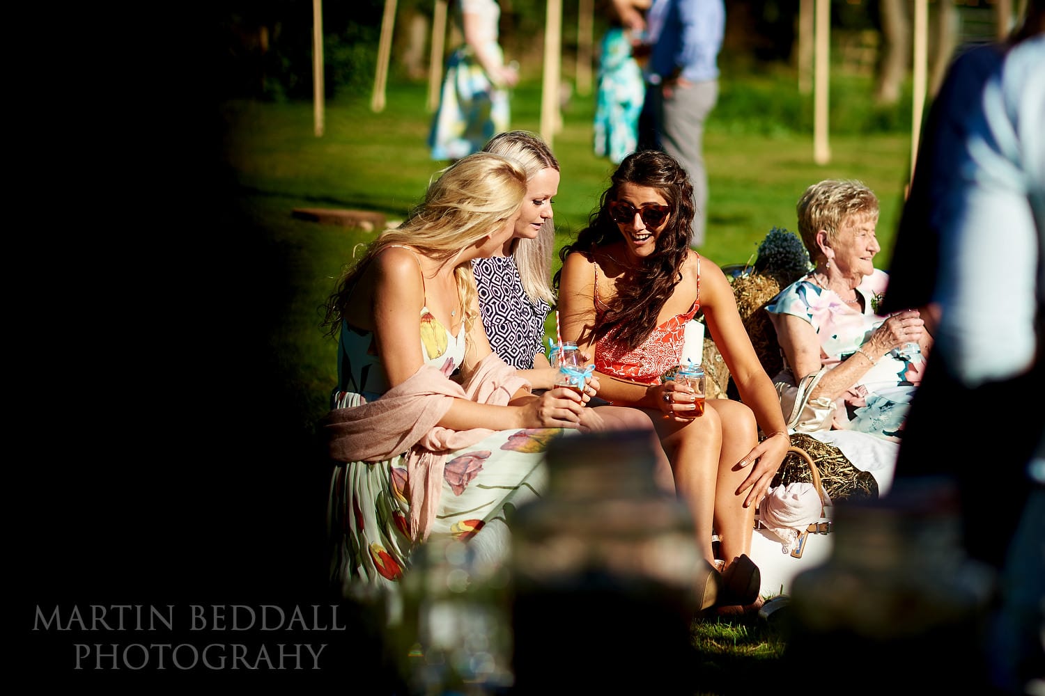 Festival style wedding guests